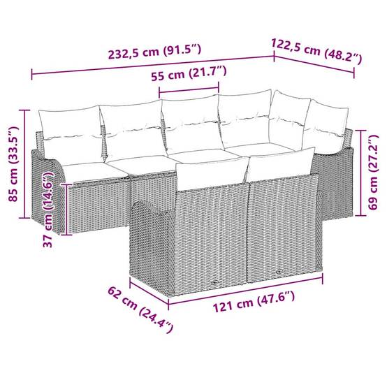 ComfortXL - Salon de jardin 8 places 9 pcs avec coffres de rangement et table Gris clair – ComfortXL Outdoor Living - Image 4