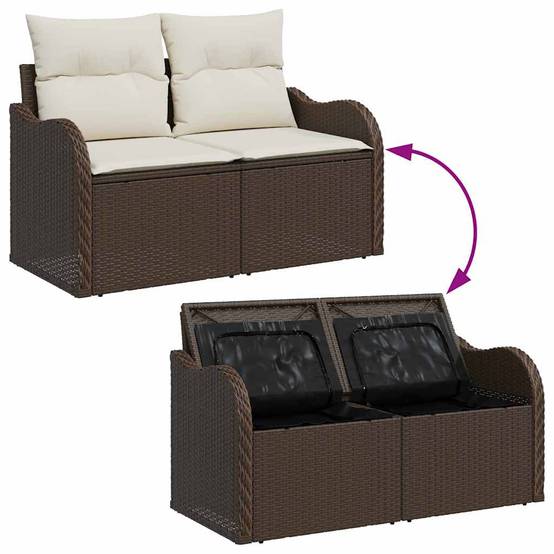 ComfortXL - Salon de jardin 8 places 9 pcs avec coffres de rangement et table Gris clair – ComfortXL Outdoor Living - Image 9