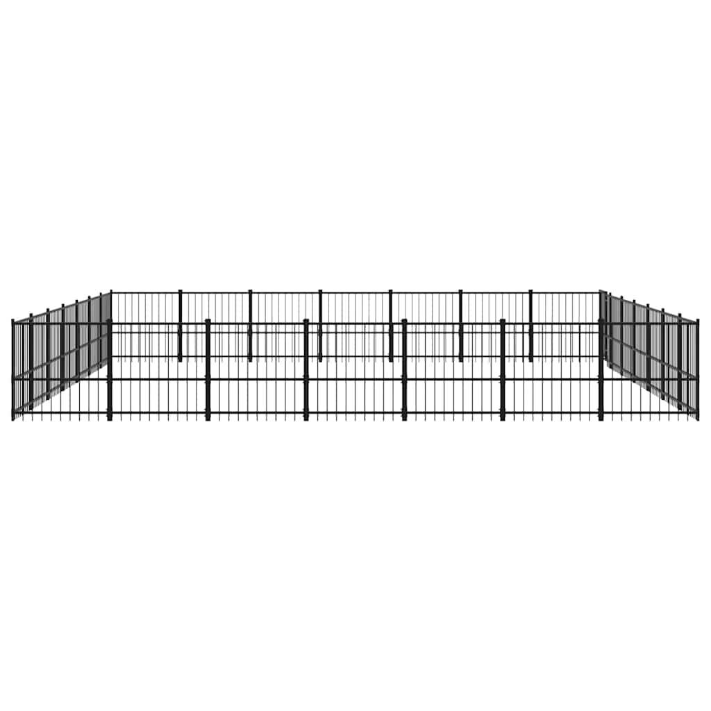 Vidaxl - Chenil d'extérieur pour chiens Acier 46,1 m² vidaXL 3124650 - Image 4