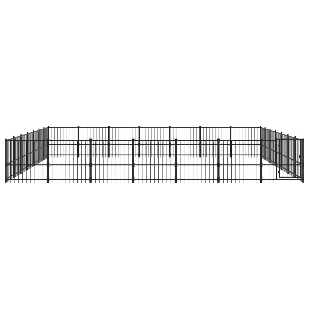 Vidaxl - Chenil d'extérieur pour chiens Acier 46,1 m² vidaXL 3124650 - Image 7