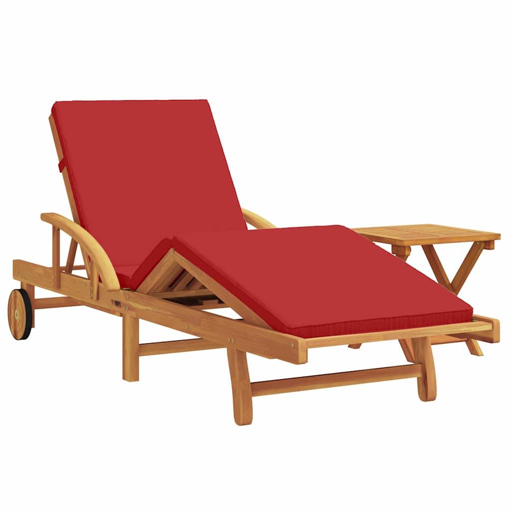 PANGIVO - Transat bois acacia massif rouge 200 x 67 x 84 cm, Poids :27.2kg - PANGIVO - Image 2