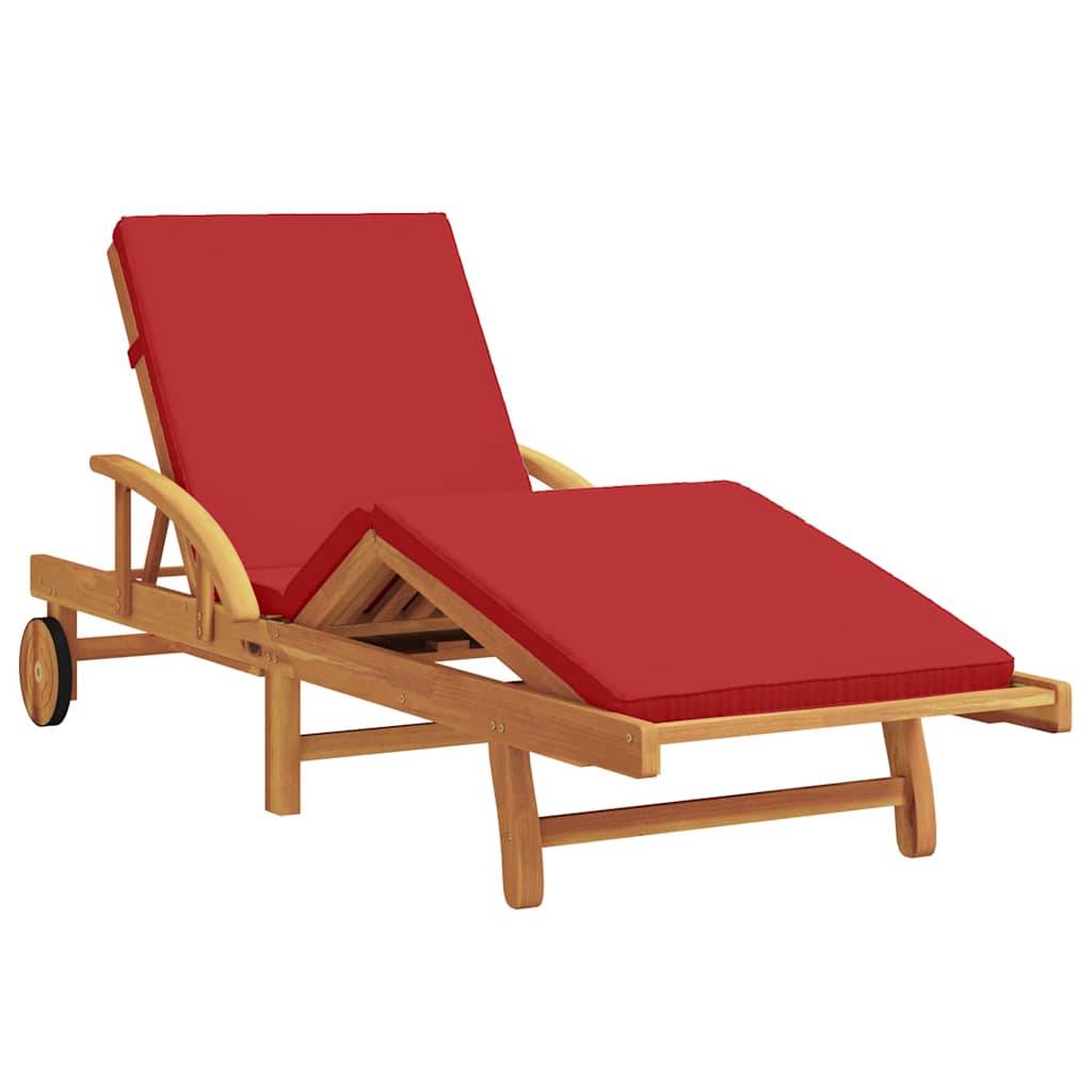 PANGIVO - Transat bois acacia massif rouge 200 x 67 x 84 cm, Poids :27.2kg - PANGIVO - Image 4