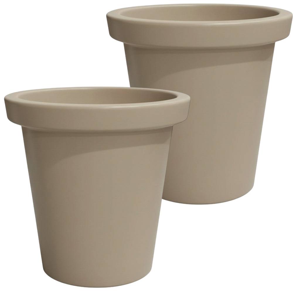 Plast'Up Rotomoulage - Pot de fleurs rond xxl delight 420l- lot de 2 - plast'up rotomoulage - Image 1