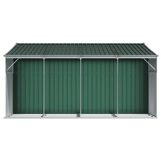 Abri Jardin Acier Galvanisé 10m² Cabane Rangement Outils 4 Aérations Vert - ComfortXL Outdoor Living - Image 6
