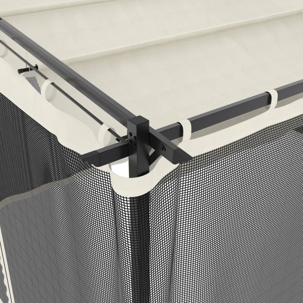ComfortXL - Pergola Acier 4x3 m avec Toit Rétractable et Moustiquaires pour Extérieur Jardin Crème – ComfortXL Outdoor Living - Image 7