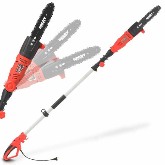 Hecht 971 W Scie a ébrancher Tronçonneuse avec manche télescopique 2,80m et tête de coupe rotative - Image 1