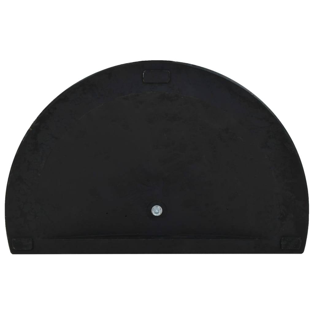 Helloshop26 - Pied base socle demi-rond de parasol résine diamètre 38 et 48 mm 15 kg noir - Image 5