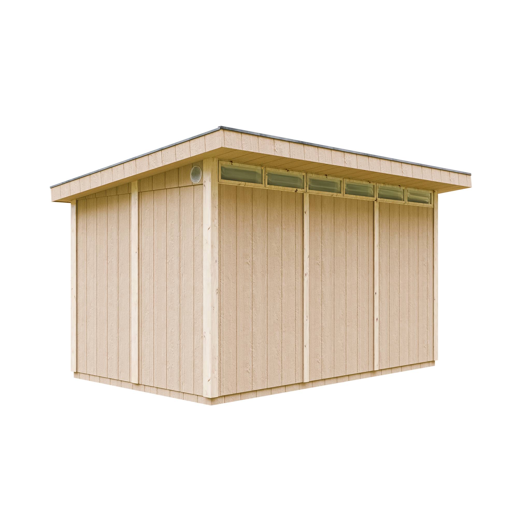 Timbela - Abri de Jardin Qualité Premium 9m² / L412xL279cm - Kit tout compris avec sol, tuiles bitumineuses, set de peinture - Timbela M904A-REDWOOD RED - Image 3