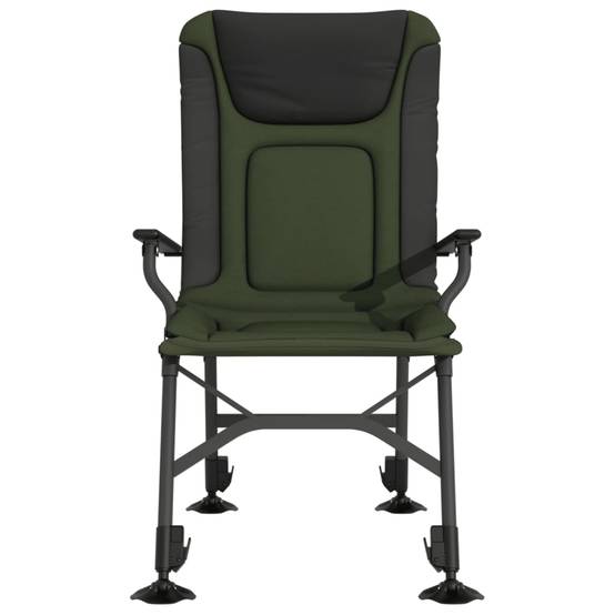 Chaise de pêche pliable acier et tissu vert et noir 61 x 92 x 100 cm - PANGIVO - Image 3