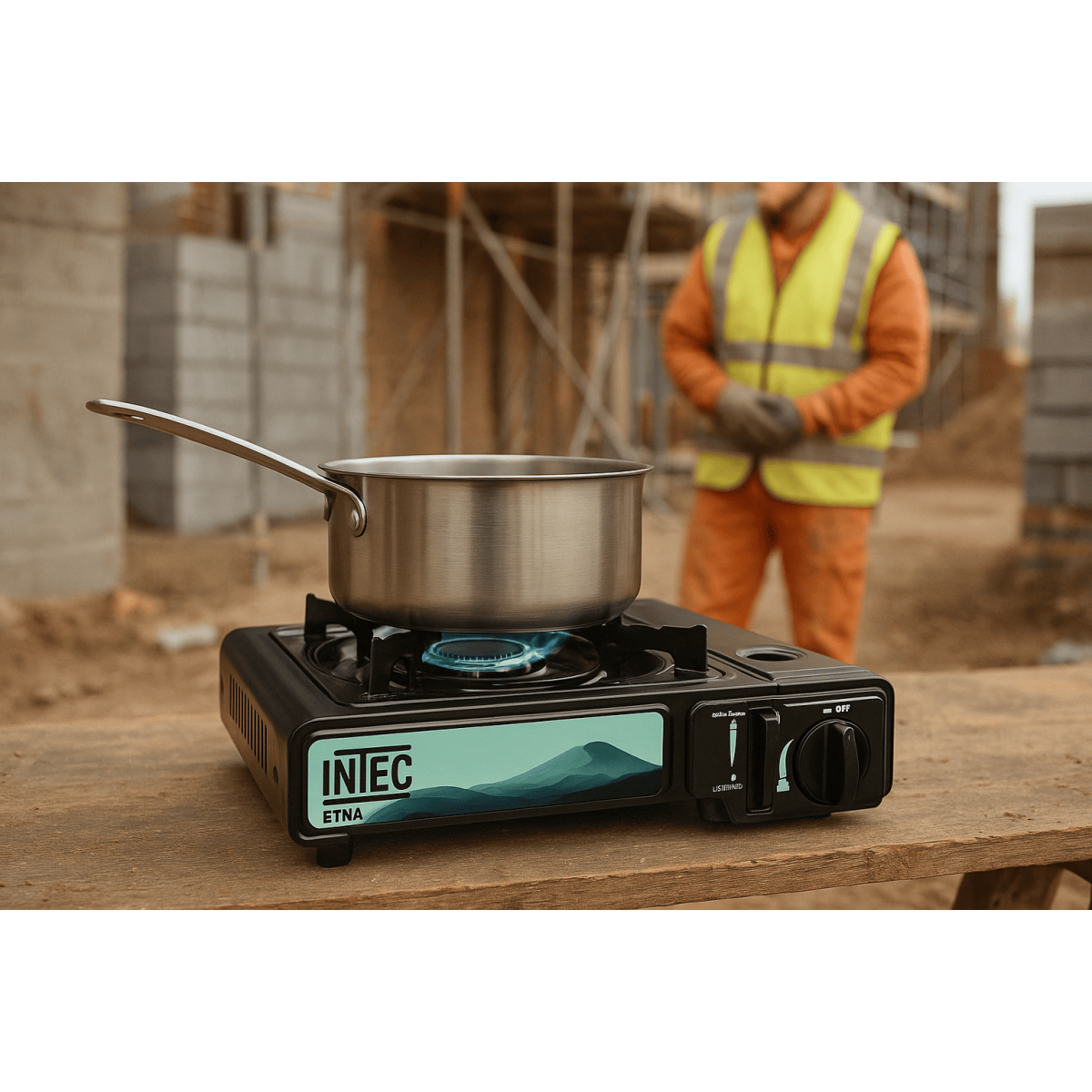 Réchaud à gaz 2200W + 4 Cartouches gaz butane Camping Road trips Piezo Mallette Etna INTEC - Image 5
