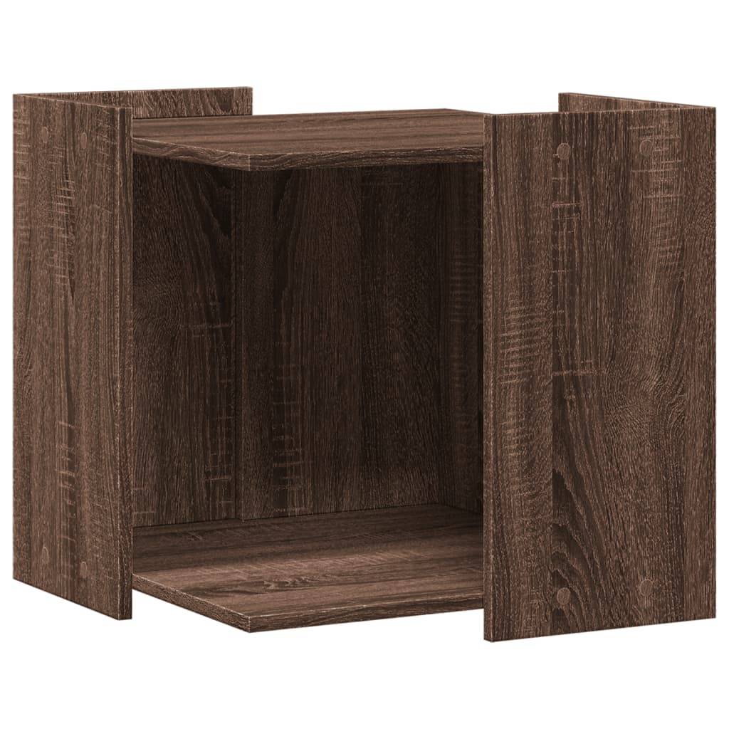 Meuble cache-litière chat bois multifonction table d'appoint Chêne Marron – ComfortXL Pet Living - Image 2