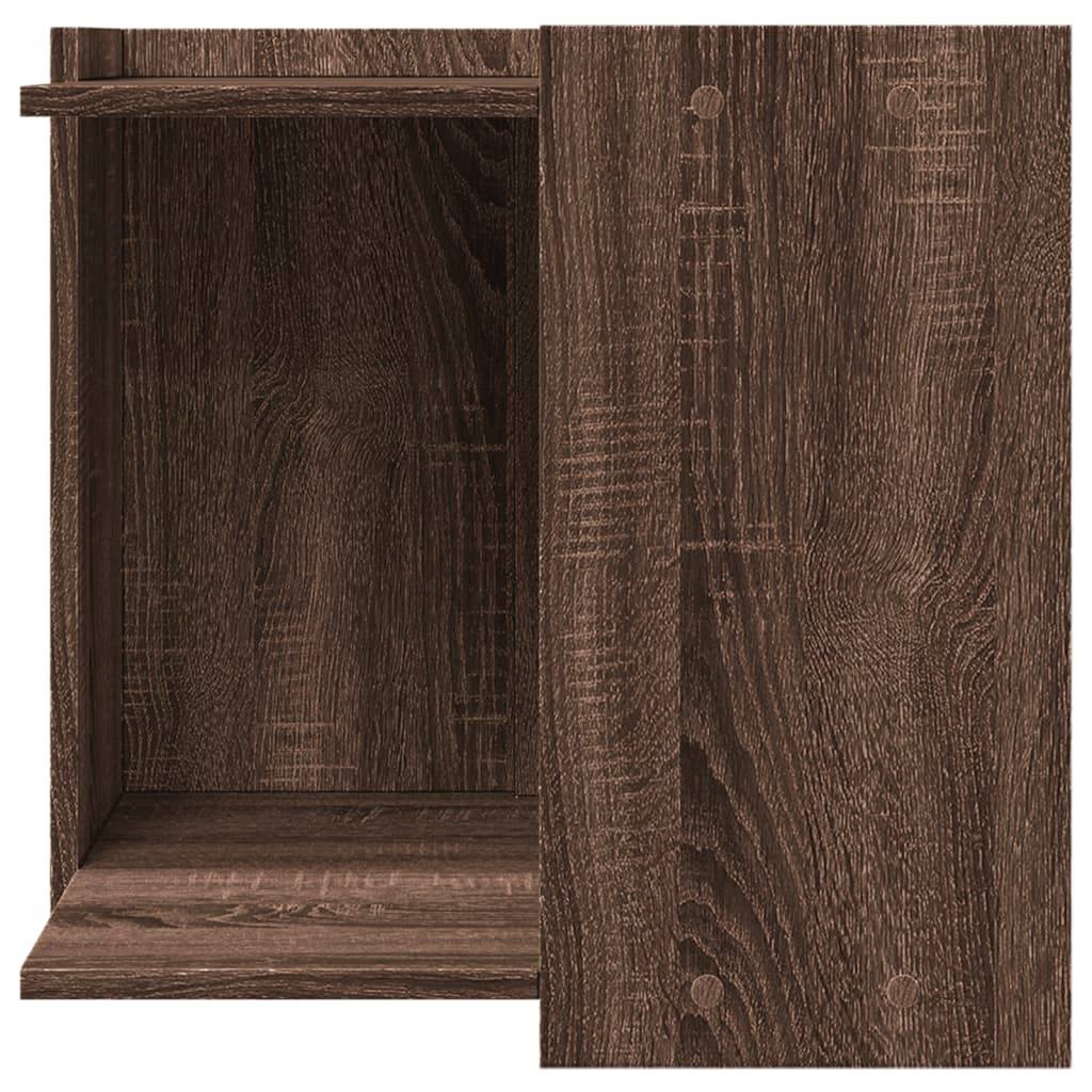 Meuble cache-litière chat bois multifonction table d'appoint Chêne Marron – ComfortXL Pet Living - Image 4