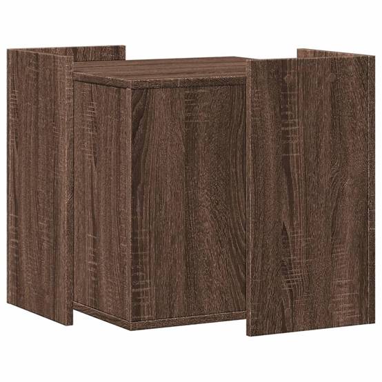 Meuble cache-litière chat bois multifonction table d'appoint Chêne Marron – ComfortXL Pet Living - Image 6