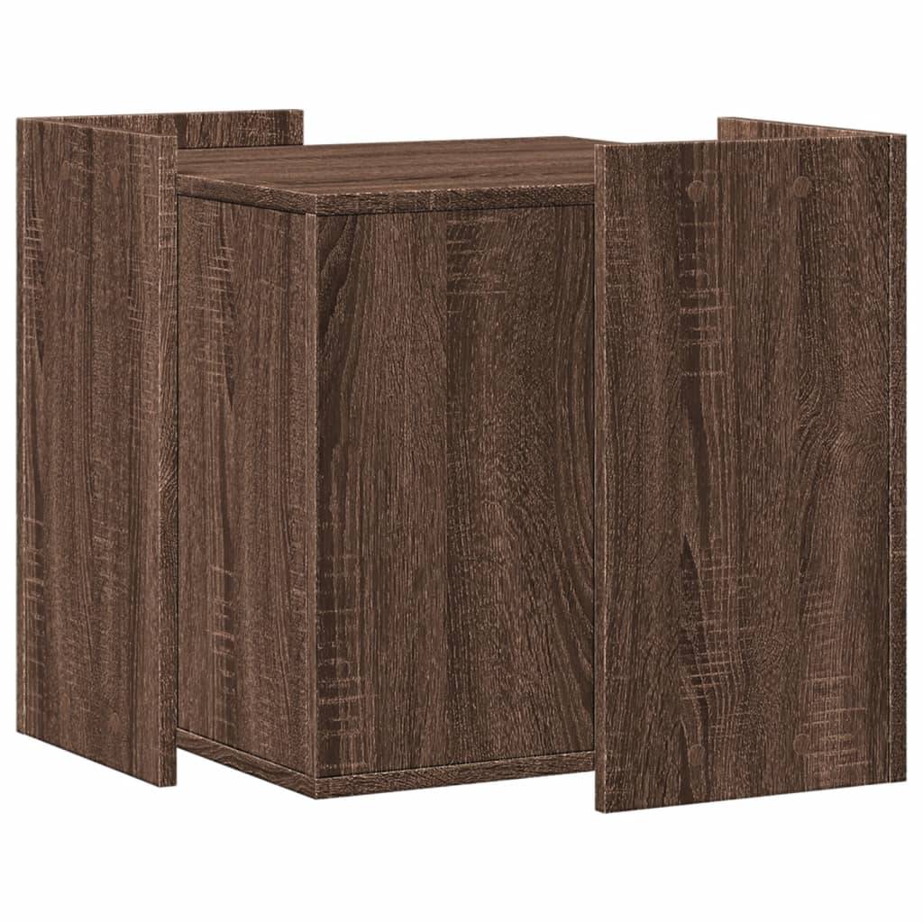 Meuble cache-litière chat bois multifonction table d'appoint Chêne Marron – ComfortXL Pet Living - Image 6