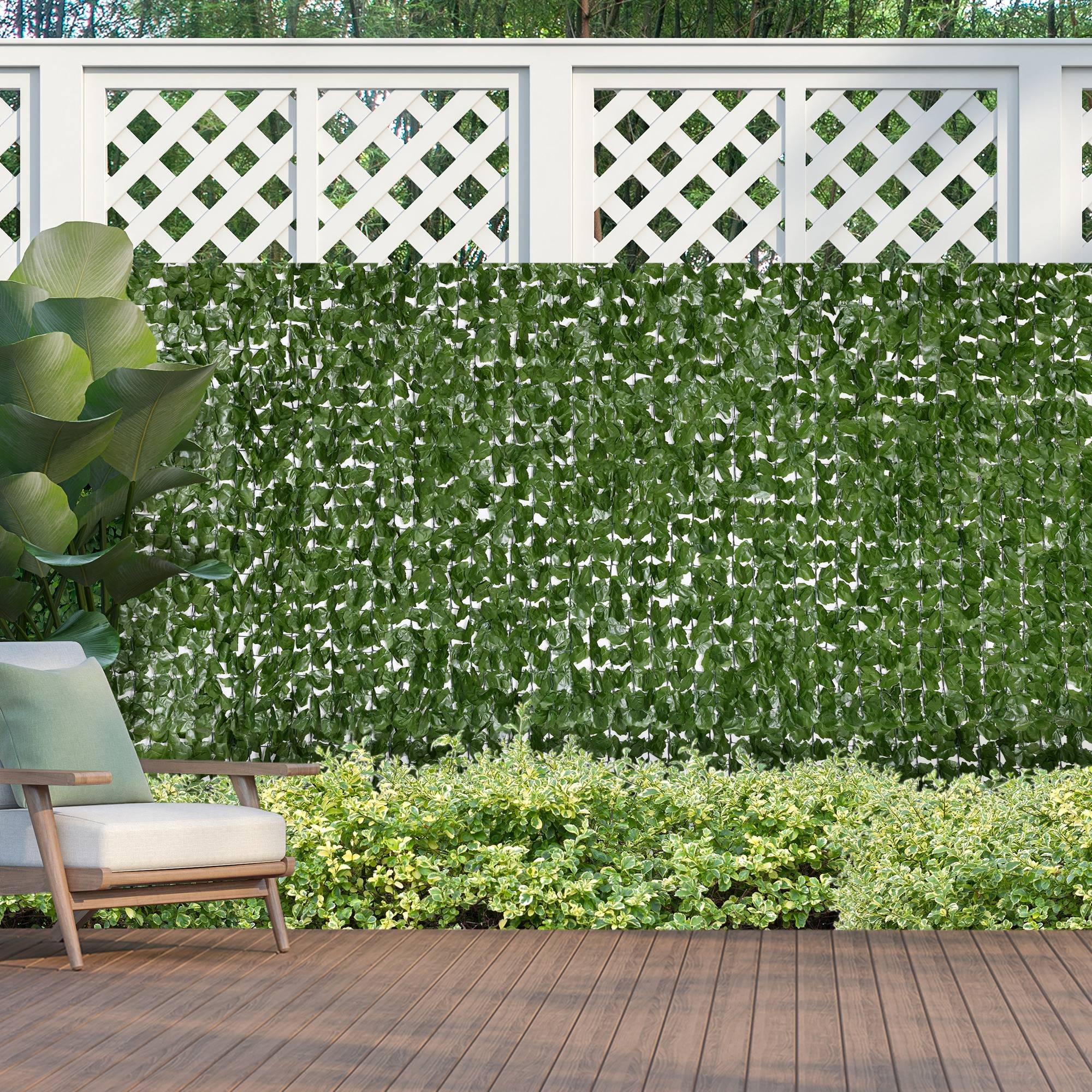ComfortXL - Haie artificielle brise-vue PE 3 x 1,5 m vert extérieur feuillage lierre anti-UV - ComfortXL Outdoor Living - Image 2