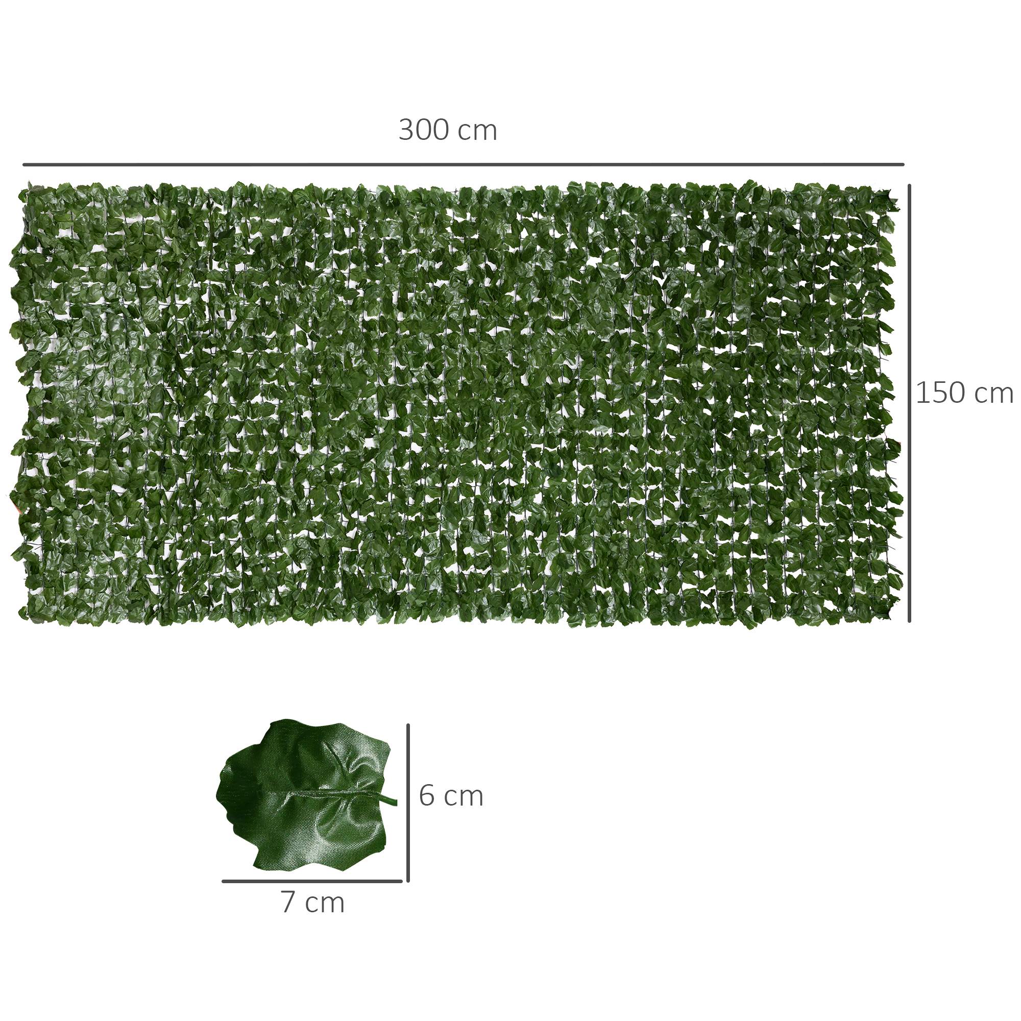 ComfortXL - Haie artificielle brise-vue PE 3 x 1,5 m vert extérieur feuillage lierre anti-UV - ComfortXL Outdoor Living - Image 4