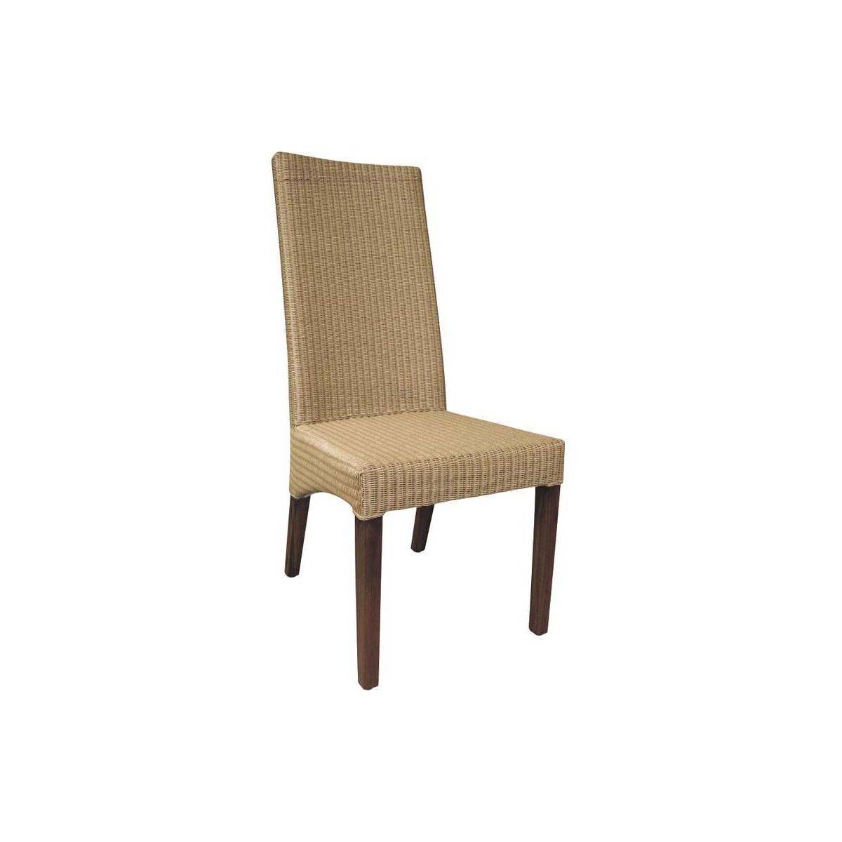 Aubry Gaspard - Chaise en loom et teck Simona