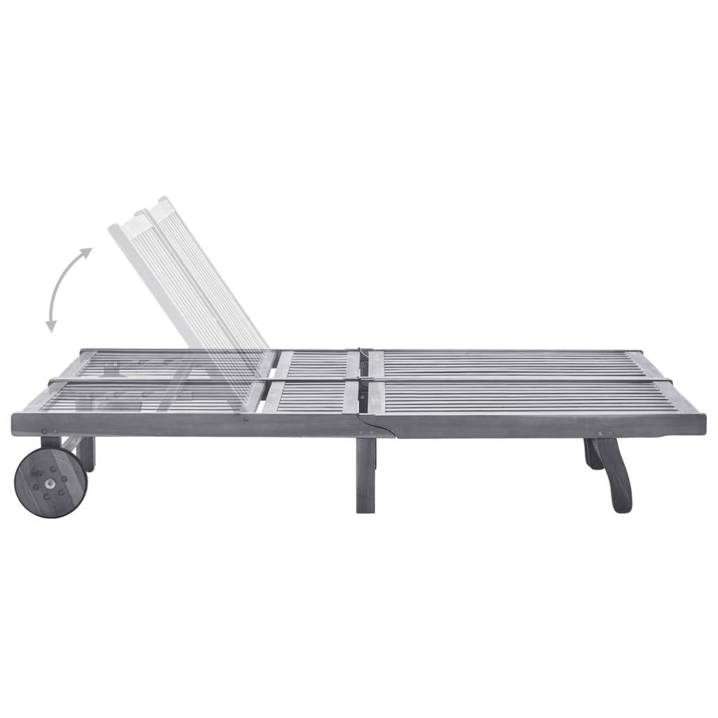 PANGIVO - Chaise longue de jardin 2 places bois d'acacia 200 x 118/123 x 30/62/76/85 cm, Violet - PANGIVO - Image 3