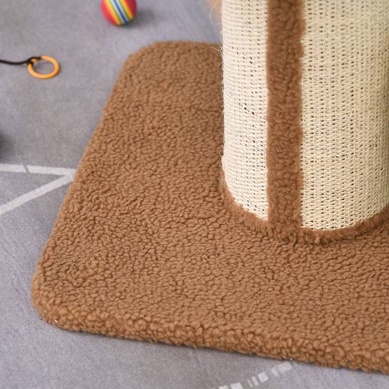 Arbre à chat laine sisal pour chats moyens tour multiniveaux 45x45x91 cm marron clair - ComfortXL Outdoor Living - Image 10