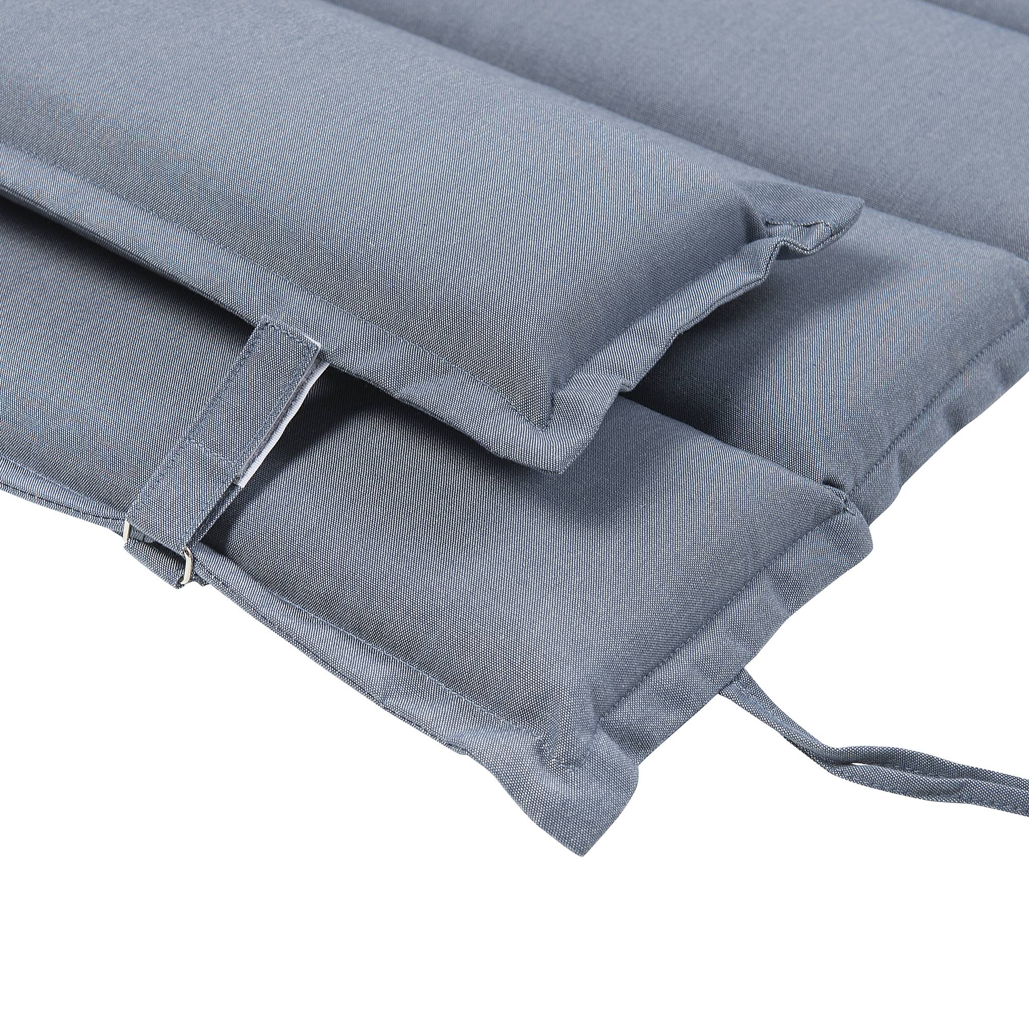 Beliani - Coussin pour chaise longue Brescia 60 x 180 cm en Tissu Imperméabe Bleu Beliani - Image 6