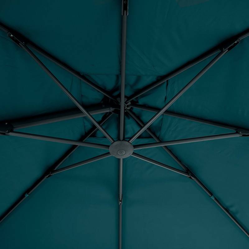 Hesperide - Parasol déporté rectangulaire inclinable "Elea" bleu canard 4x3m en aluminium Hespéride - Image 7