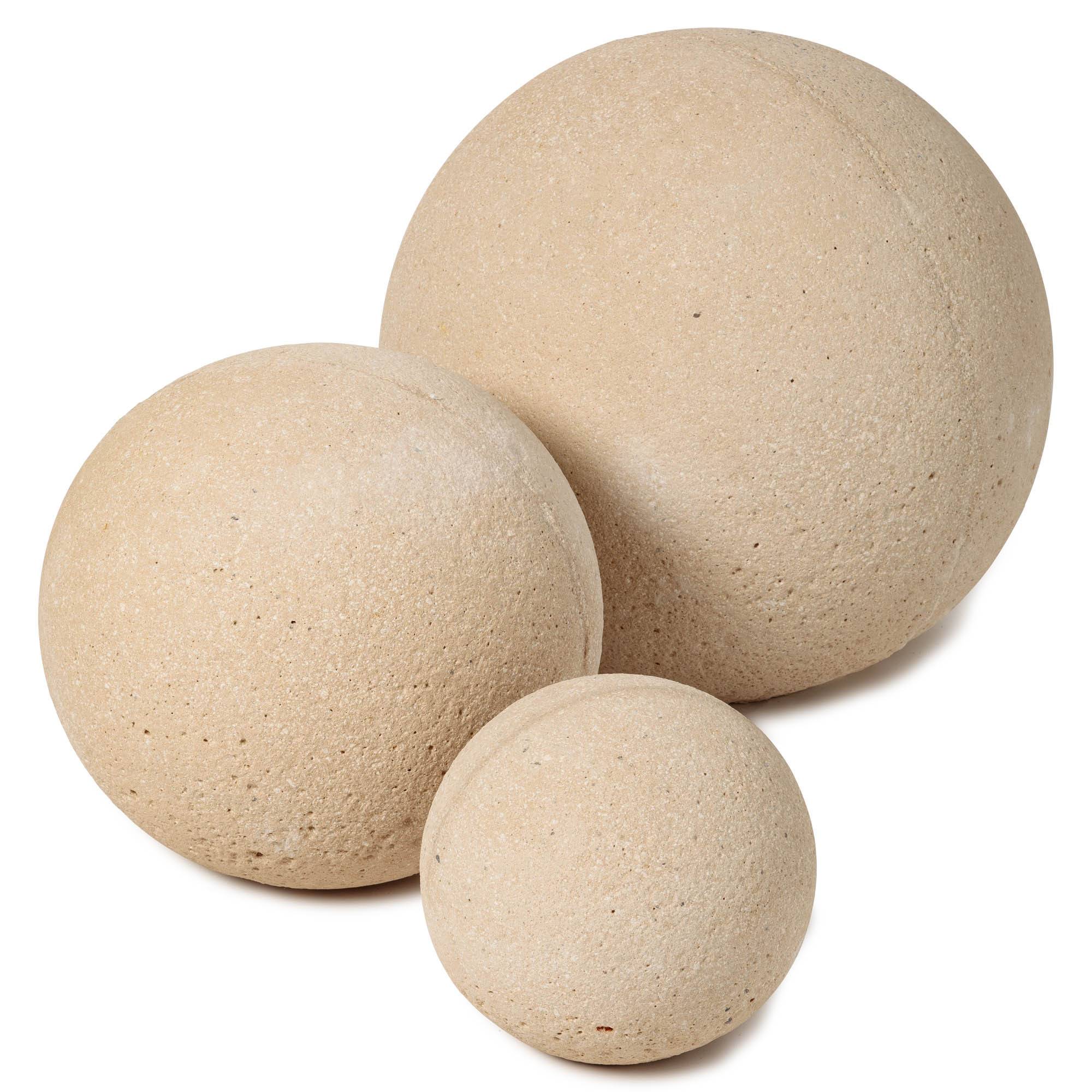 RO'MA Nature - Boule décorative en pierre bouchardée D.40 cm - RO'MA NATURE - Image 2