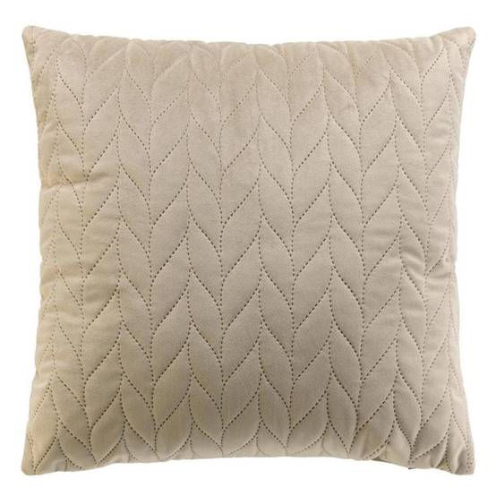 Housse de Coussin en Velours "Daisy" 40x40cm Taupe - Image 1