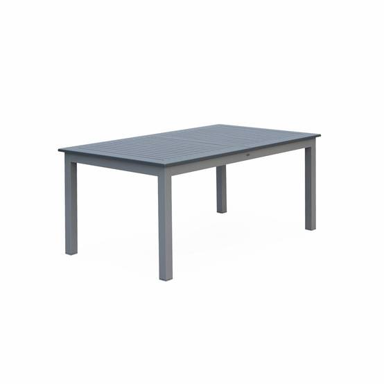 sweeek - Table extensible - Chicago Anthracite - Table en aluminium 175/245cm avec rallonge. 8 places | sweeek - Image 3