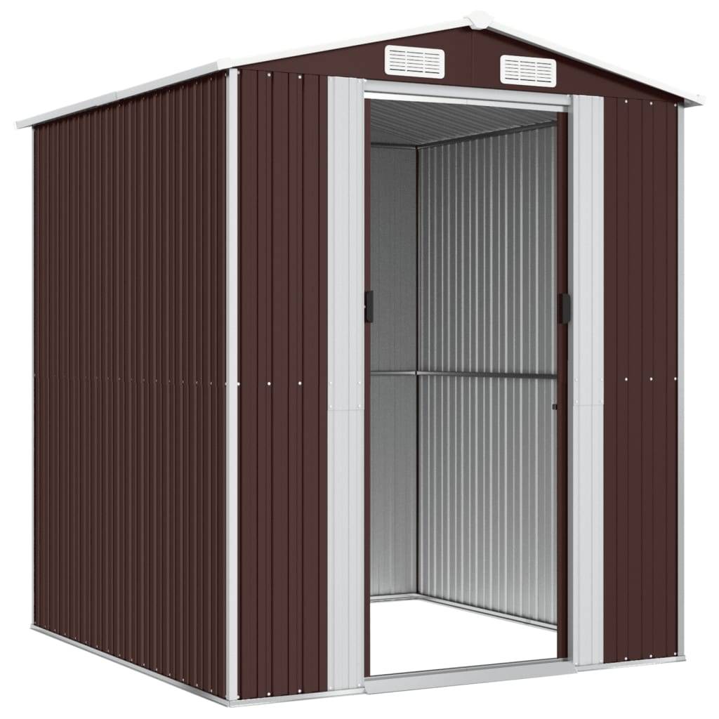 Vidaxl - Abri de jardin Marron foncé 192x191x223 cm Métal galvanisé vidaXL 3147460 - Image 5