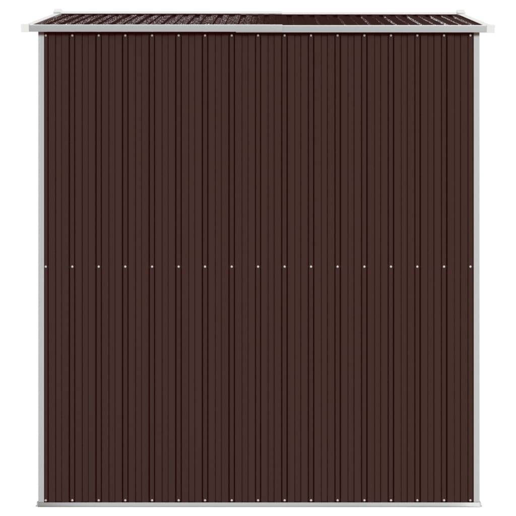 Vidaxl - Abri de jardin Marron foncé 192x191x223 cm Métal galvanisé vidaXL 3147460 - Image 6