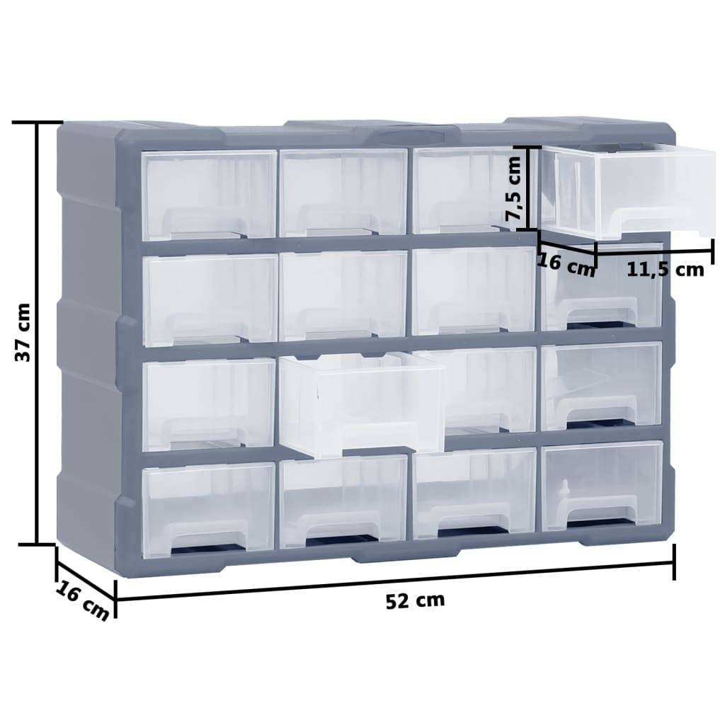 Helloshop26 - Organisateur multi-tiroirs avec 16 tiroirs centraux 52 cm - Image 6