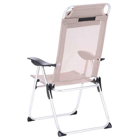 Chaise de jardin Aluminium Beige ASINE - Beliani - Image 8