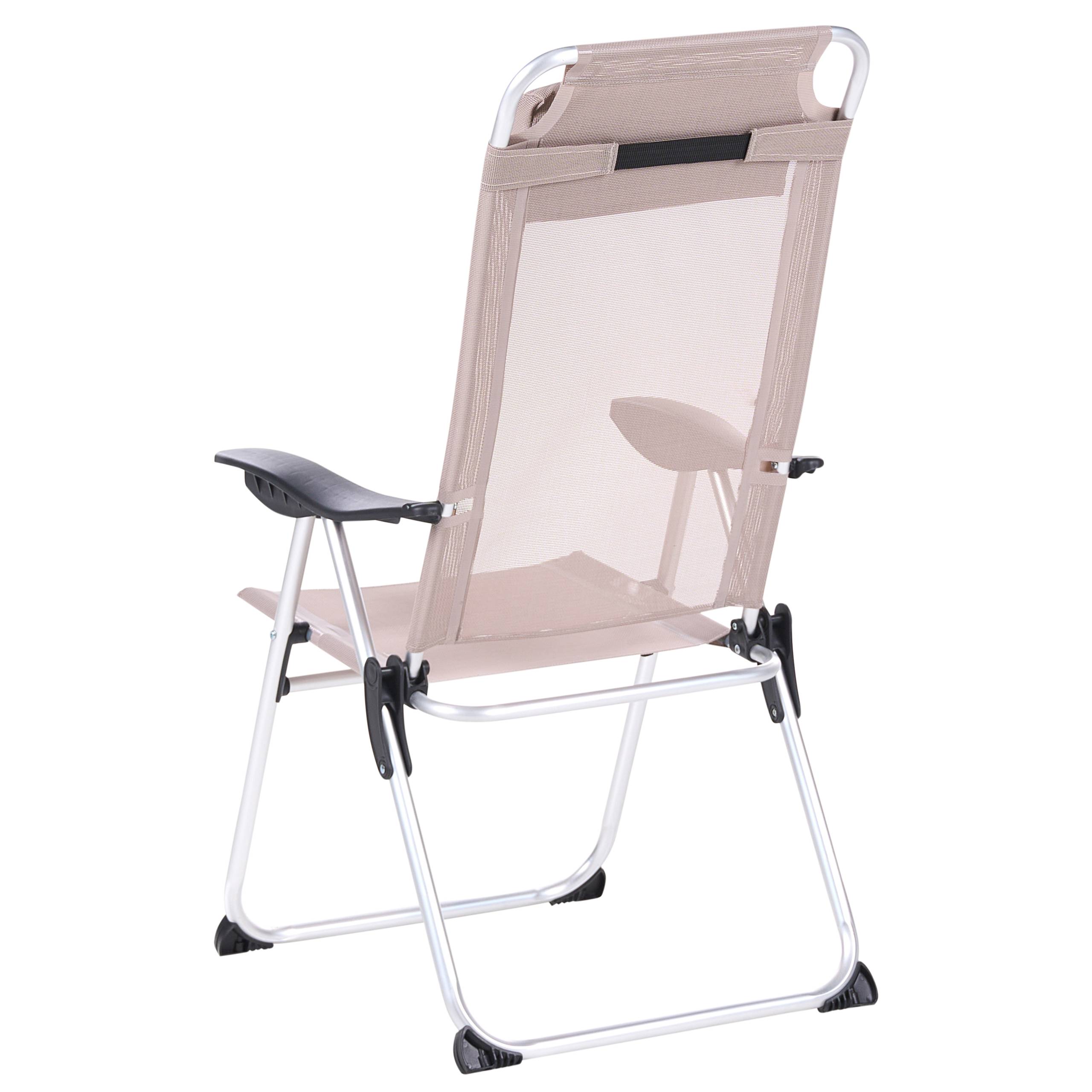 Chaise de jardin Aluminium Beige ASINE - Beliani - Image 8