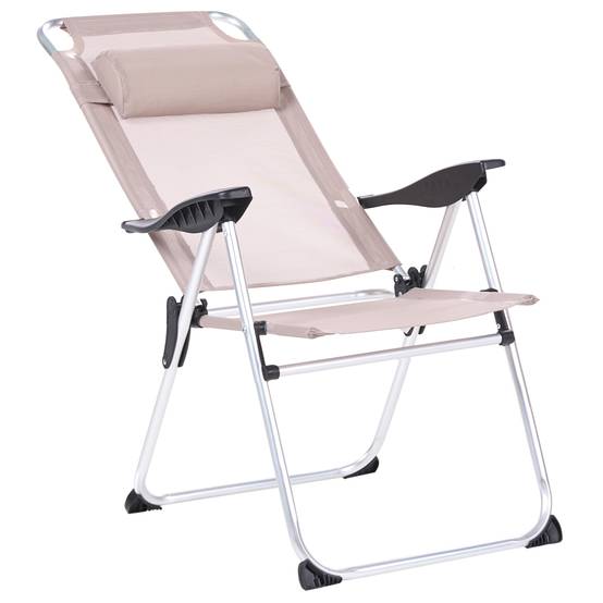 Chaise de jardin Aluminium Beige ASINE - Beliani - Image 7