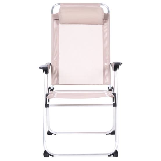 Chaise de jardin Aluminium Beige ASINE - Beliani - Image 3