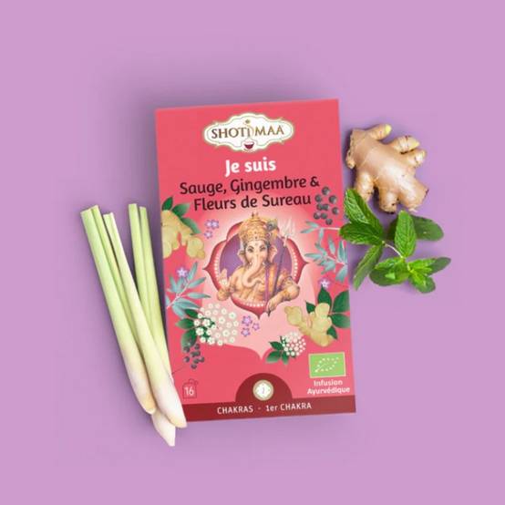 Tisane Bio Je Suis Gamme Chakra - Énergétiques Naturelles pour Équilibre et Bien-Être - Moment de Détente et de Stabilité -Matinale - Image 3