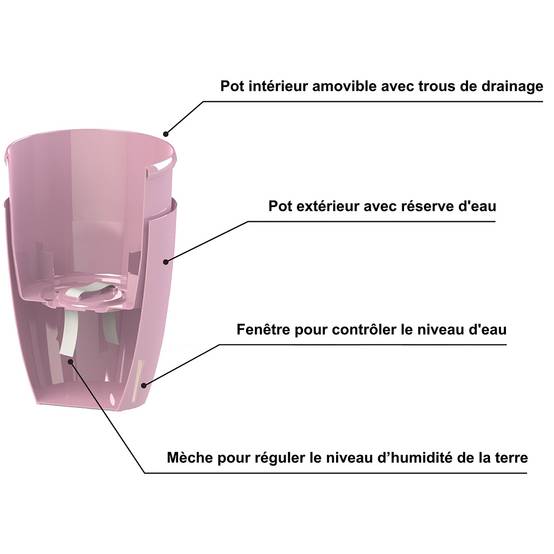 Gt Garden - Lot de 3 pots pour orchidées avec réserve d'eau - Orchidea pourpre 2 litres - GT GARDEN - Image 3