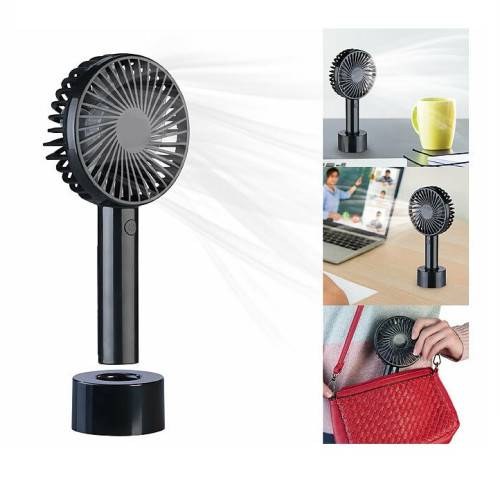 Livoo - Ventilateur à main silencieux et puissant avec socle Noir MAGNETICLAND - Image 1