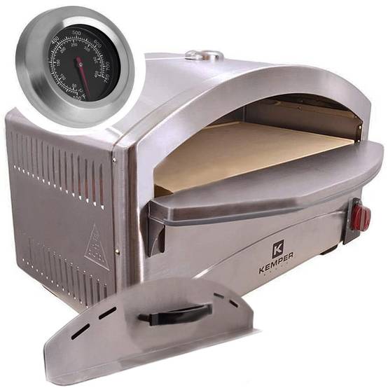 Four à pizza à gaz 4800W Cuisson pierre réfractaire 250 à 400°C Spatule Incluse KEMPER - Image 7