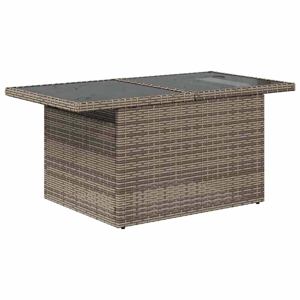 ComfortXL - Salon de jardin 4 places en poly rotin avec table basse en verre Gris – ComfortXL Outdoor Living - Image 6