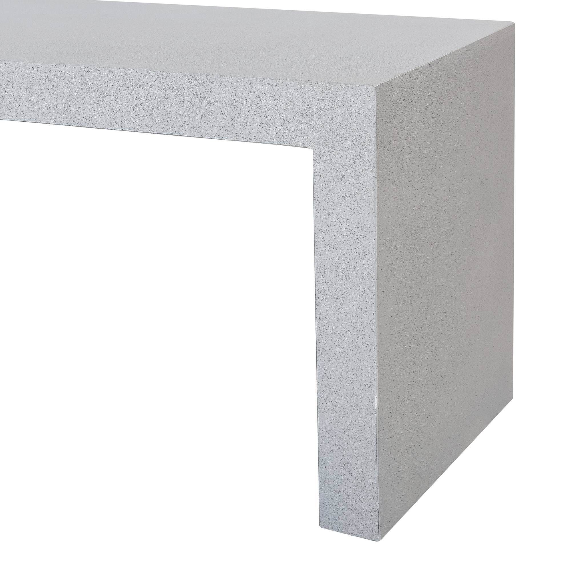 Beliani - Banc, 2 Personnes Fibre-ciment Blanc TARANTO - 150x40x40- Beliani - Image 3