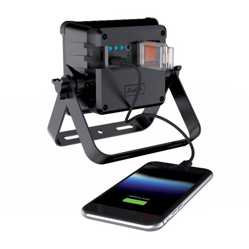 Xanlite - Projecteur LED Rechargeable 9W, IP54, 900 Lumens, 6000 Kelvins, 2200 mAh, câble USB 1,5m - PRAR10WR - Image 2