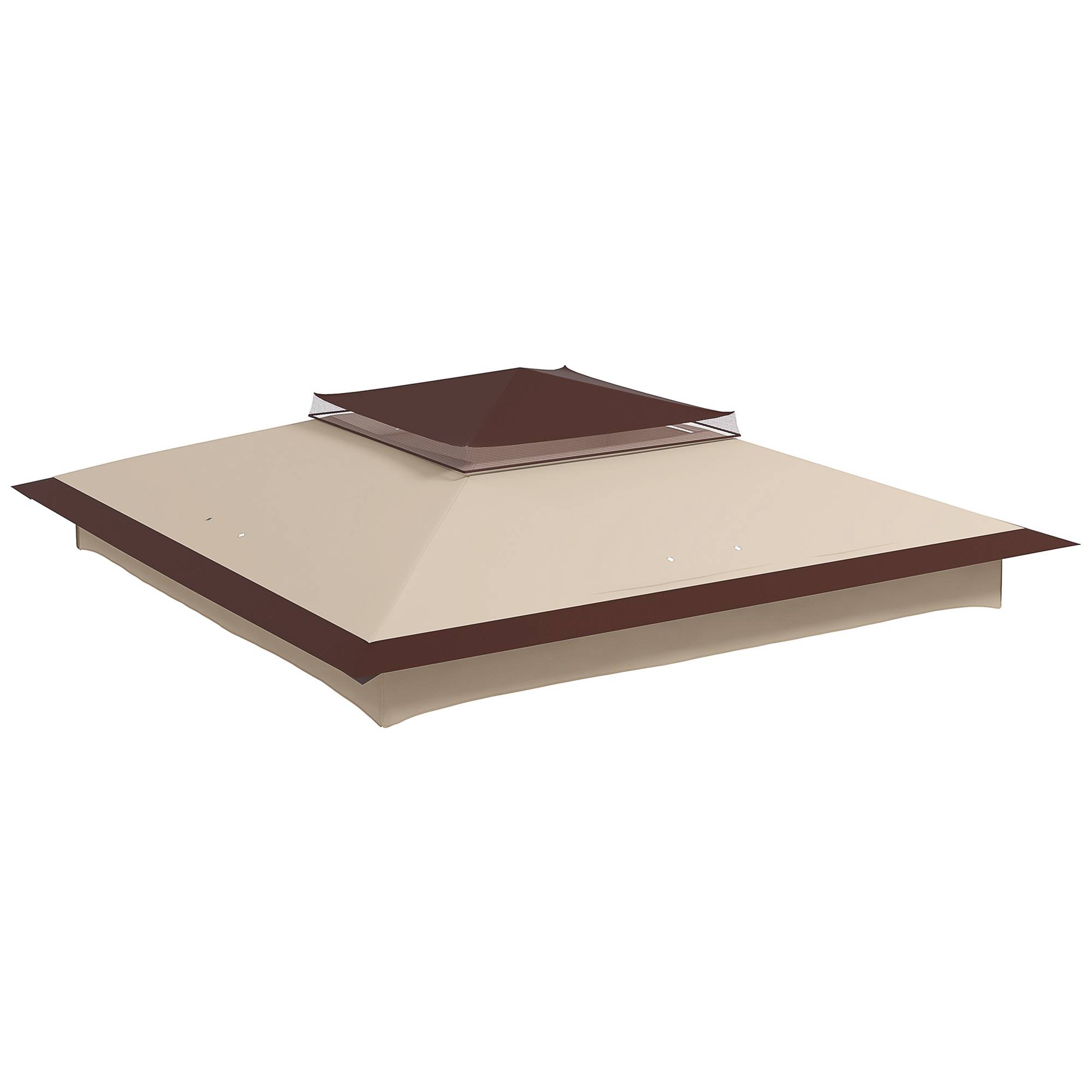 Outsunny - Toile de rechange pour tonnelle barnum dim. 3,25L x 3,25l m polyester imperméabilisé beige chocolat - Outsunny - Image 1