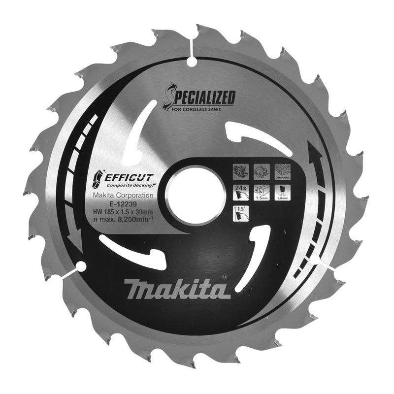 Lames "EFFICUT" Composite decking MAKITA - taille Ø 165 mm x 15 Dents - MAKITA ACCESSOIRES - Image 2
