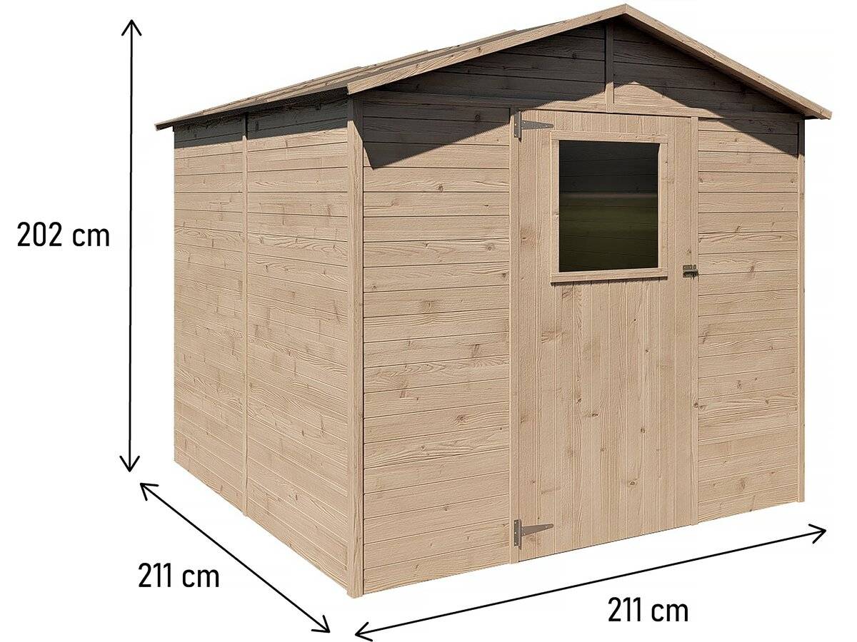 Abri De Jardin Bois 4,5 M² "aude" - 15 Mm -habitat Et Jardin - Image 3