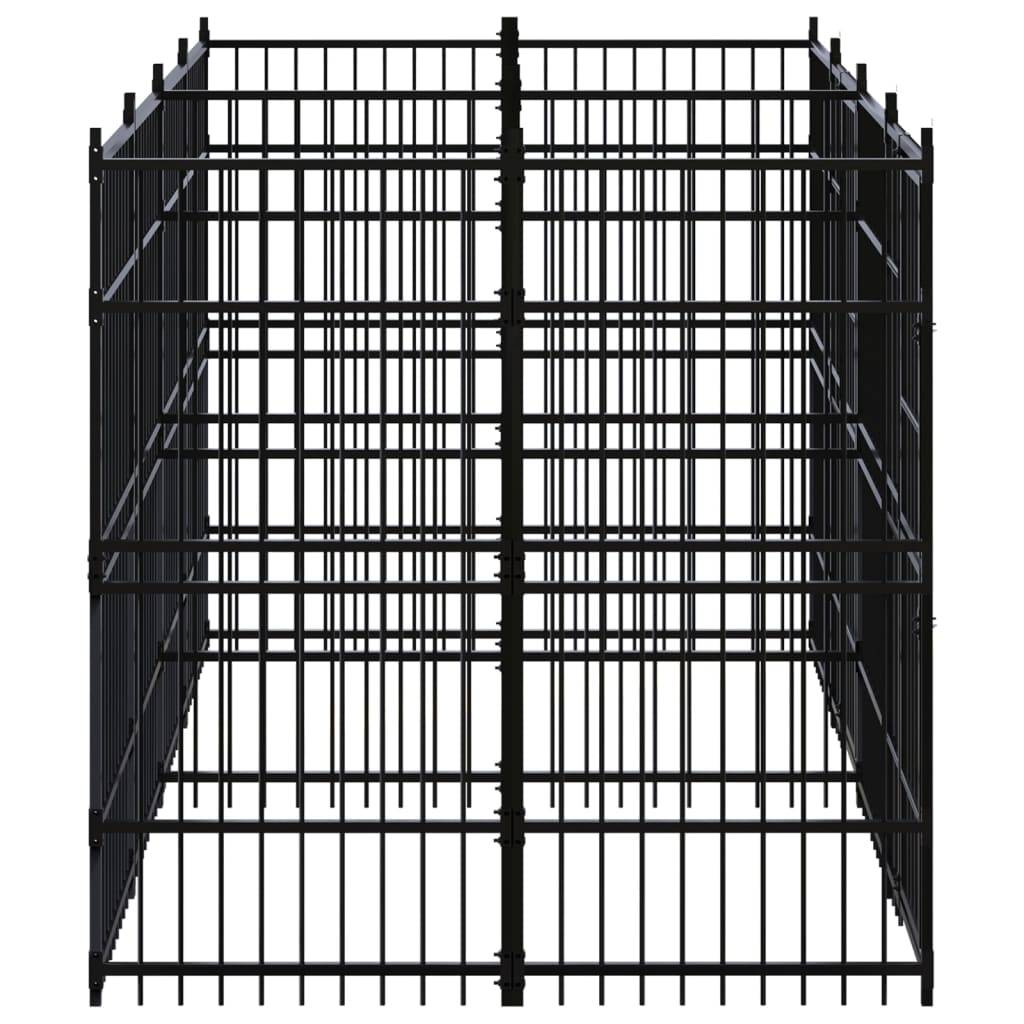 Vidaxl - Chenil d'extérieur pour chiens Acier 11,06 m² vidaXL 3098011 - Image 4