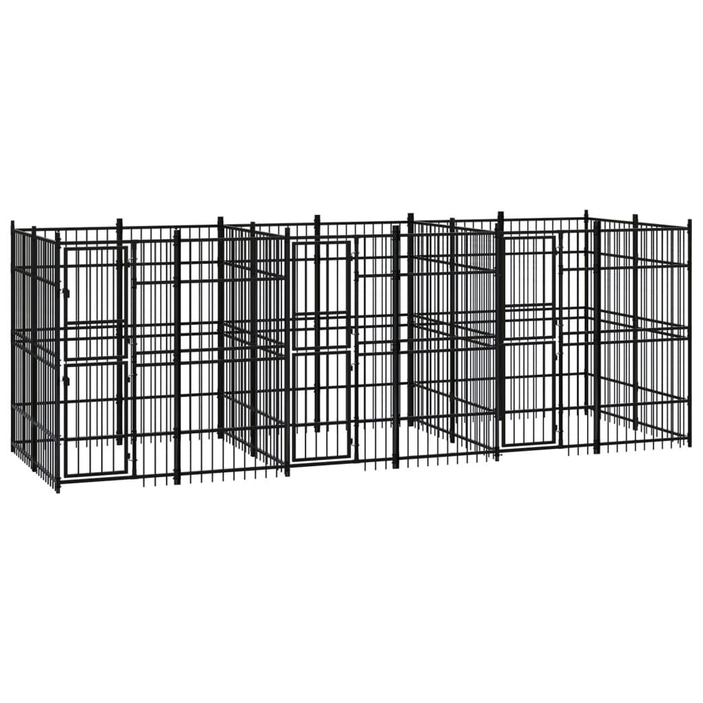Vidaxl - Chenil d'extérieur pour chiens Acier 11,06 m² vidaXL 3098011 - Image 1