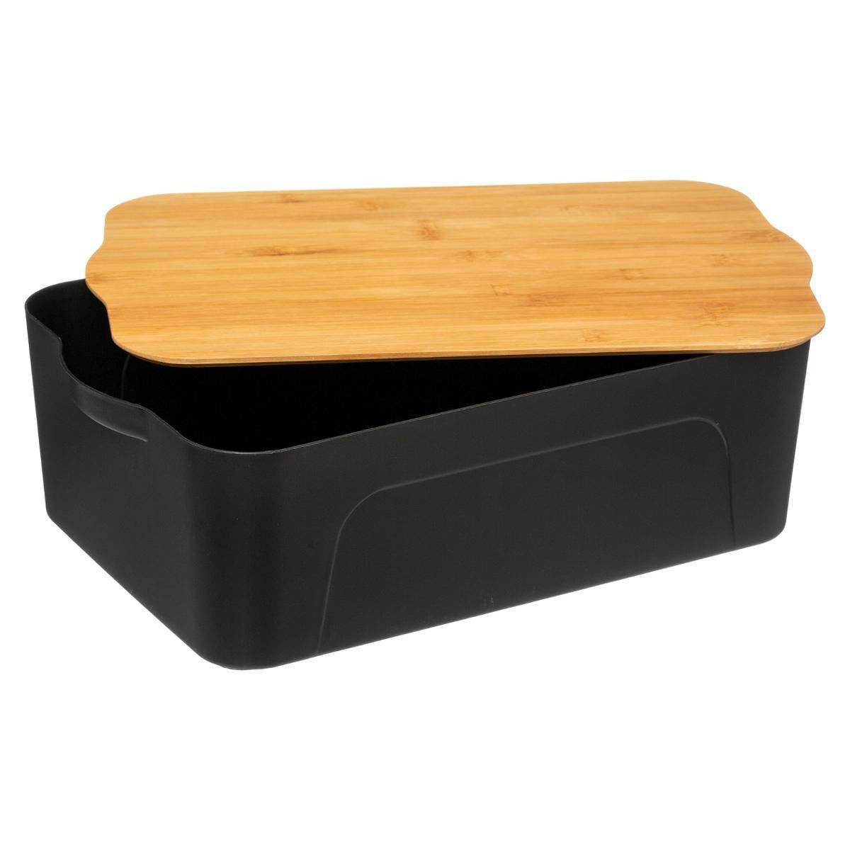 Boîte de Rangement "Marco" 13L Noir & Naturel - Image 2