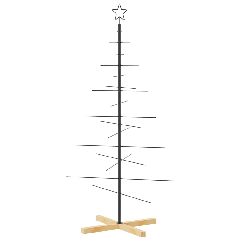 Maison Chic - Sapin de Noël | Arbre de Noël en métal avec base en bois noir 150 cm Maison Chic - Image 1