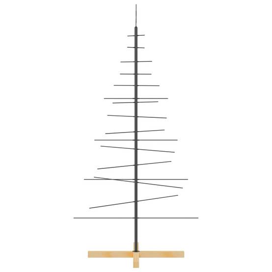 Maison Chic - Sapin de Noël | Arbre de Noël en métal avec base en bois noir 150 cm Maison Chic - Image 4